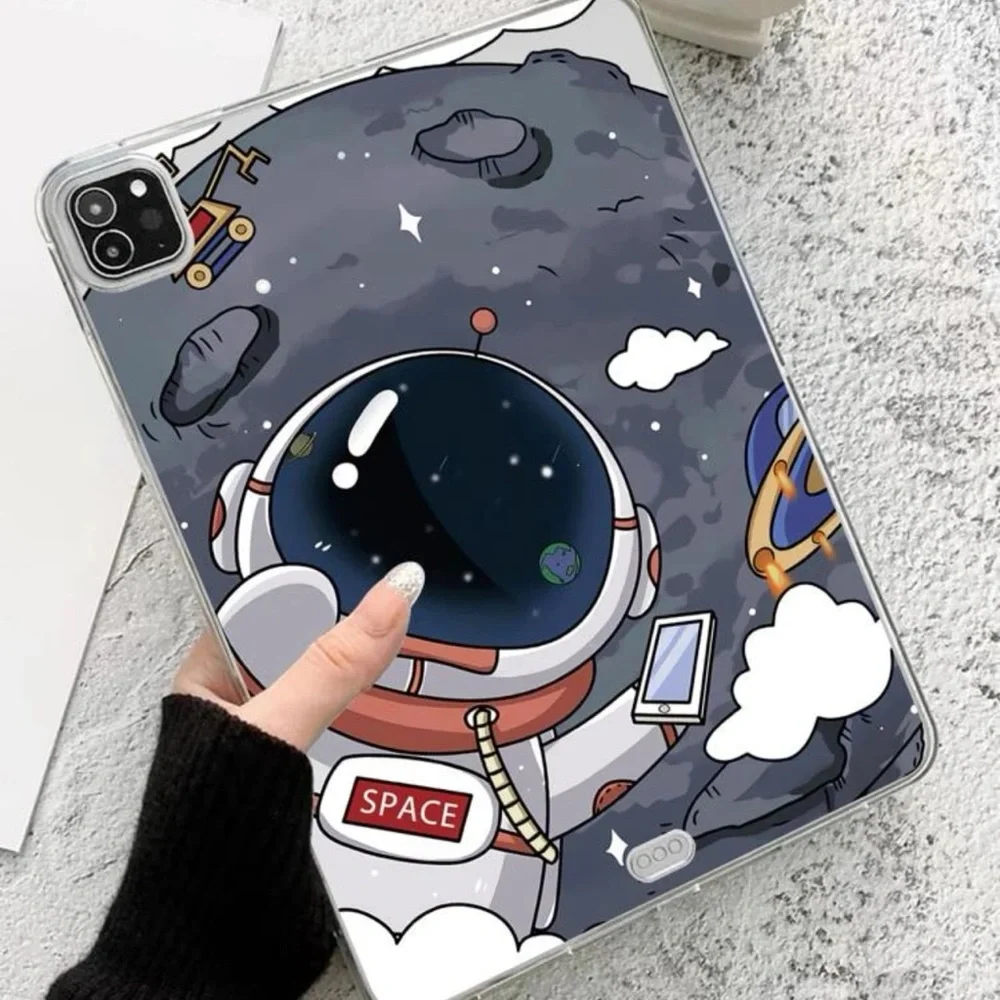 New Cartoon Astronaut Pattern Case Compatible With iPad Pro 12.9-Inch 2020